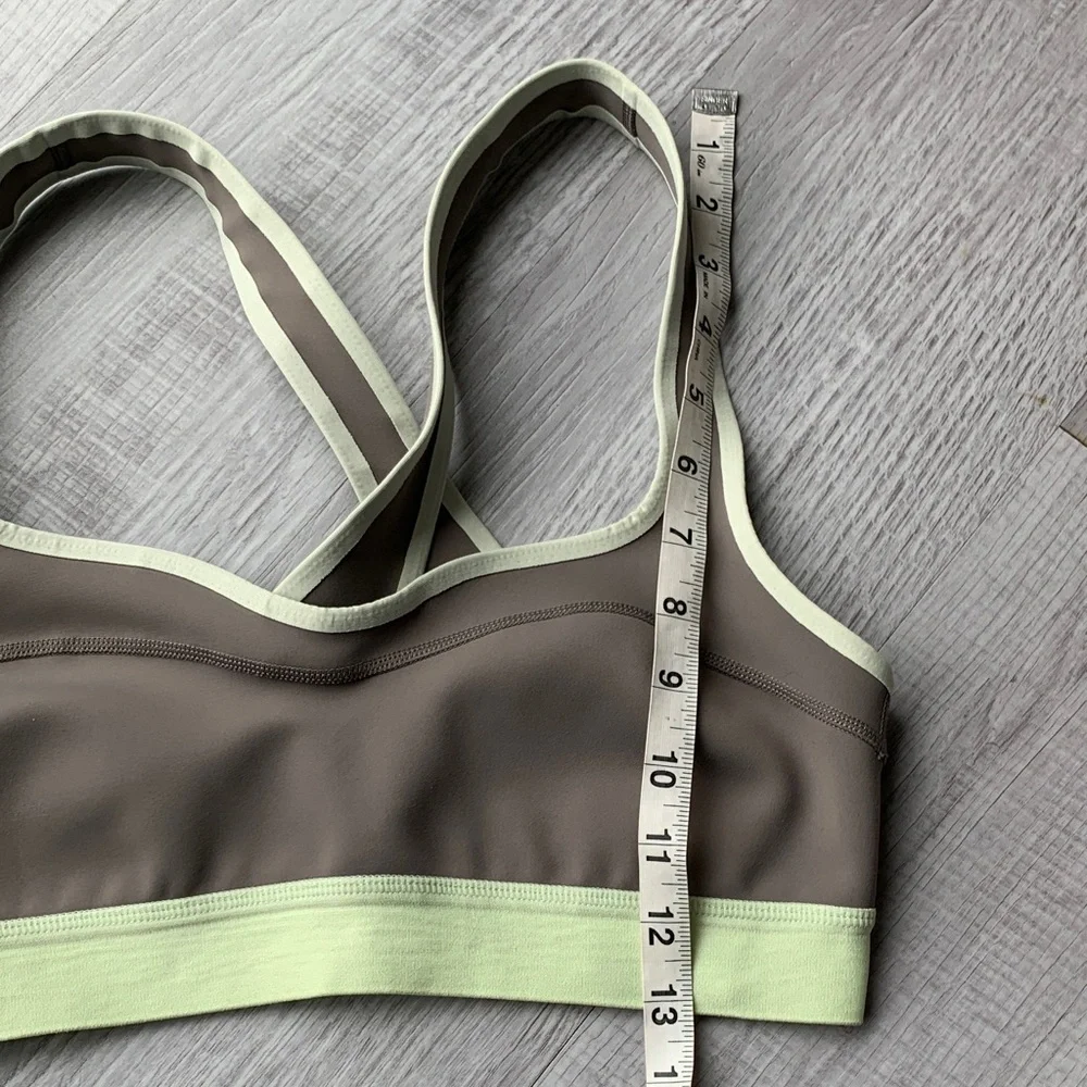 Free People Grey and Lime 🍋‍🟩 Sports Bra, size S.